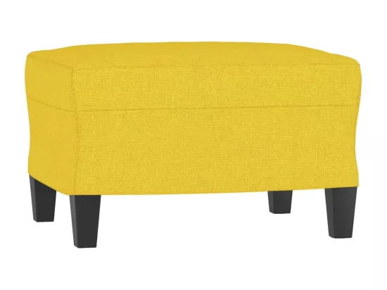 Ensemble de canapés 3 pièces avec coussins jaune clair tissu