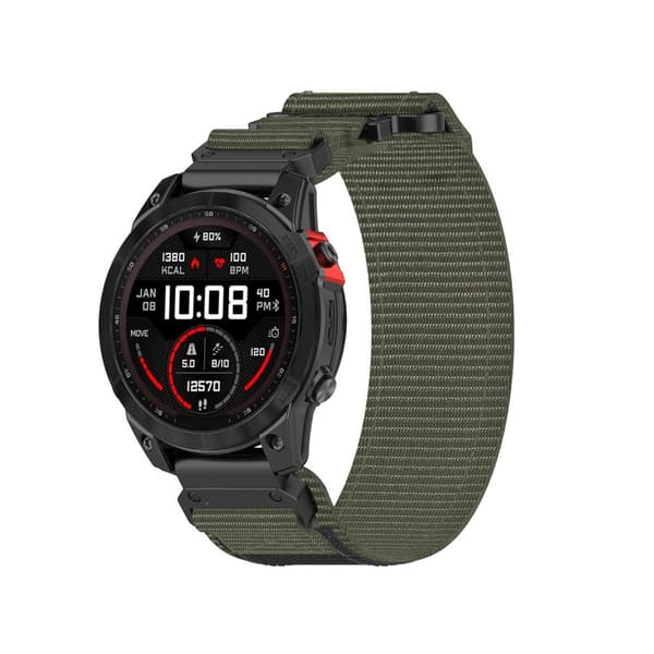 INF 22 mm klokkebånd for Garmin Quatix 7 Pro/FeniX/Fenix 6/Fenix 5 størrelse M Nylon