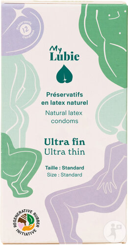 My Lubie Ultra Fin Préservatifs En Latex Naturel Taille Standard 12 Pièces