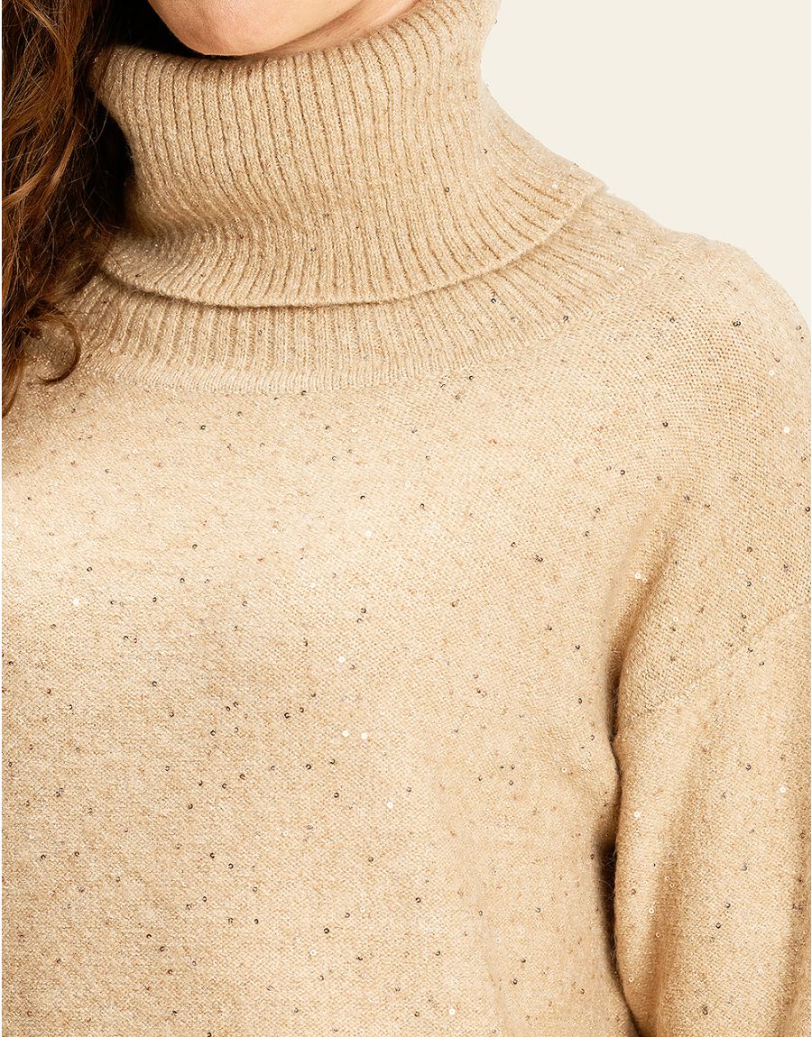 Pull ample col roulé
