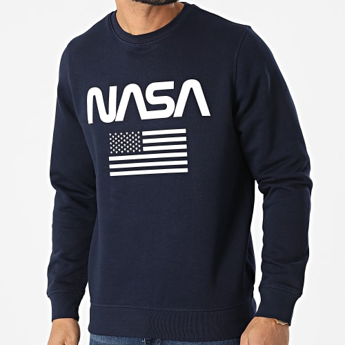 Sweat Crewneck Flag Bleu Marine Blanc