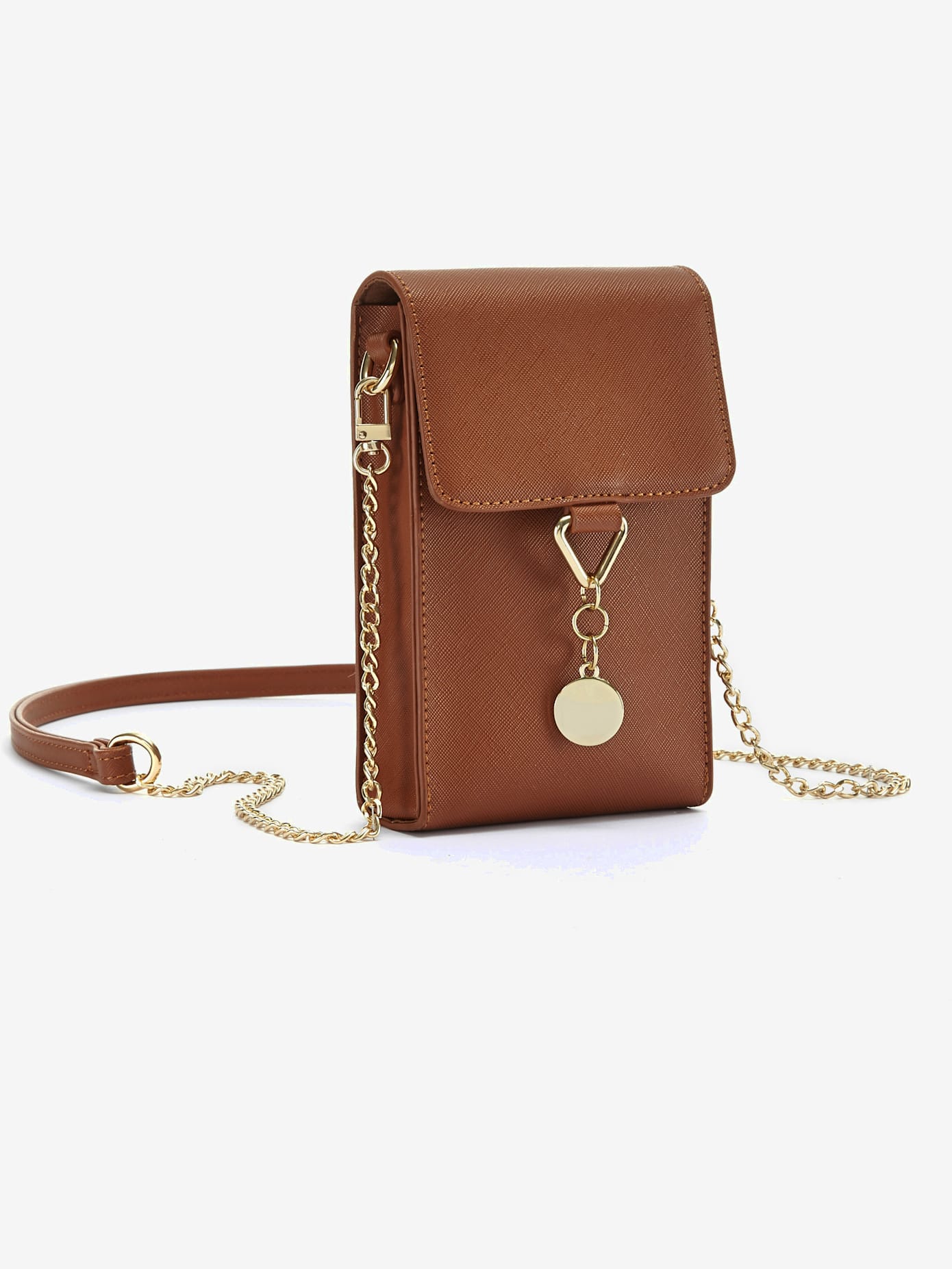 Pochette pour téléphone avec détails chaînes sur la bandoulière