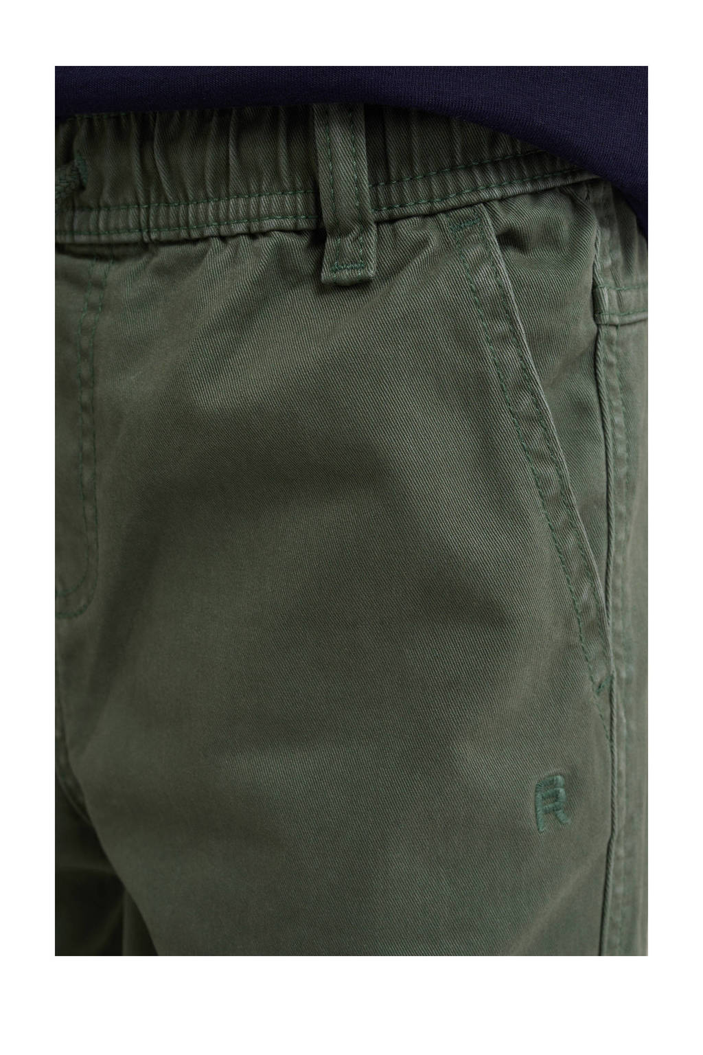 WE Fashion slim fit cargobroek olijfgroen