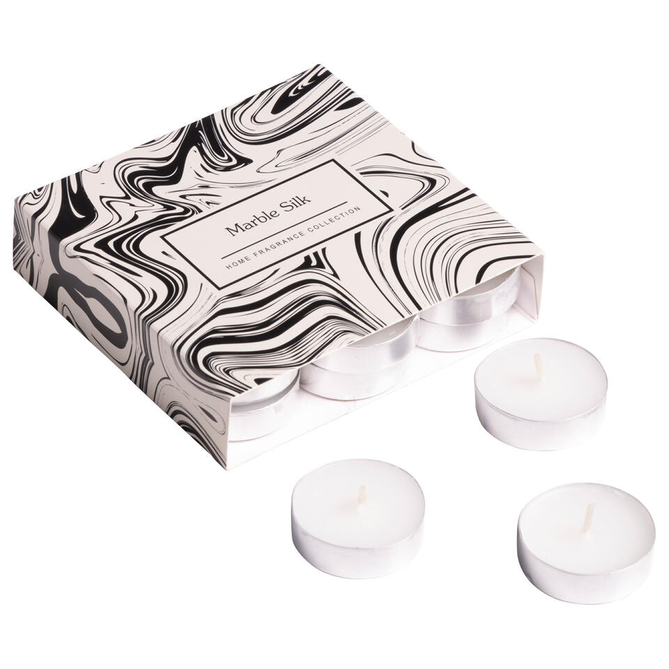 Waxinelichtjes Marble Silk