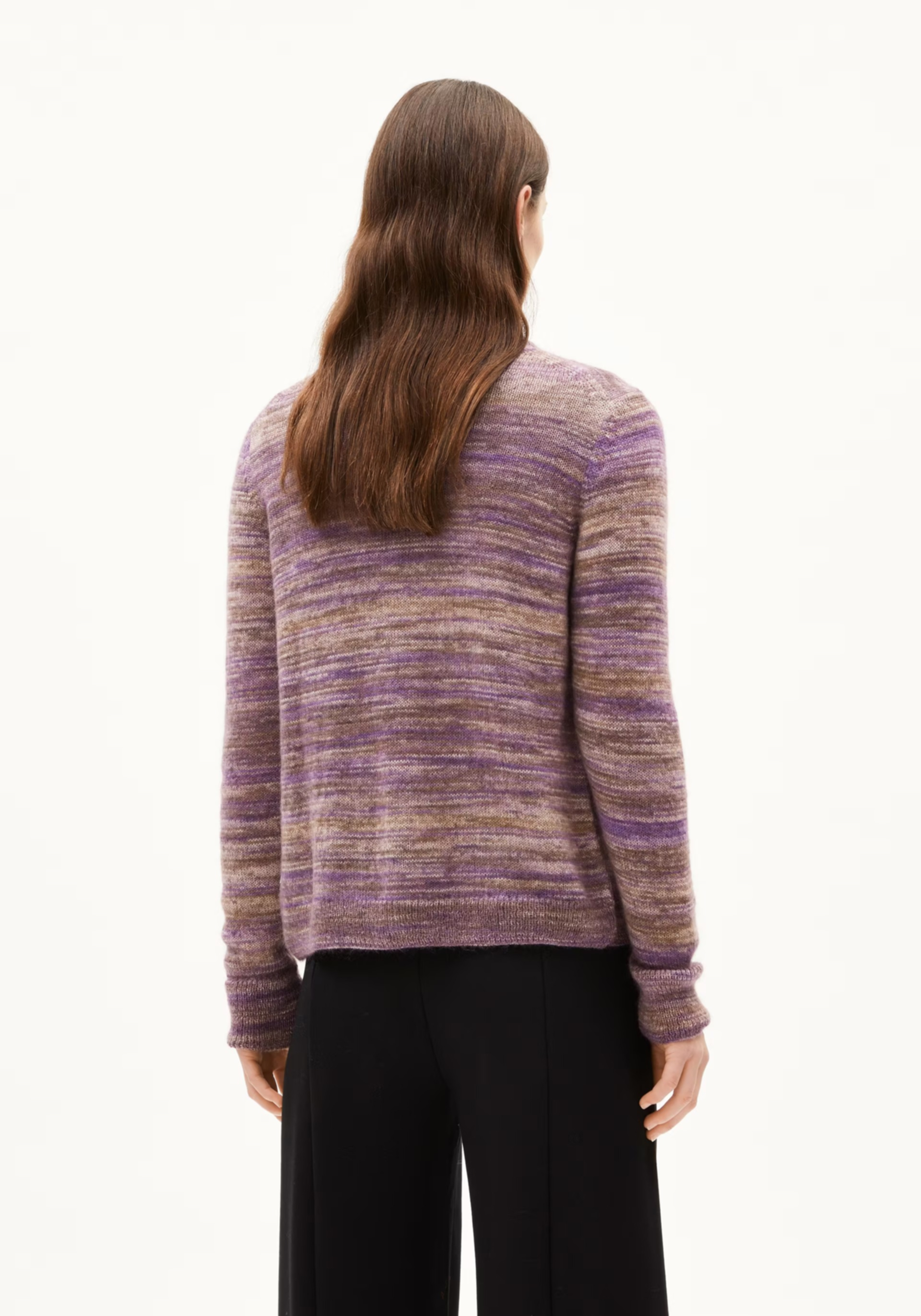 Armedangels Strick-Cardigan Amildaa Stampato Orchid-Walnut Cream