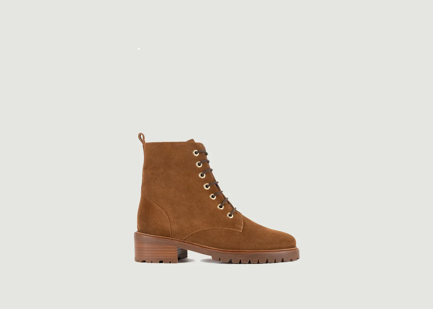 Bottines à lacets en cuir suédé Lara Bobbies Paris