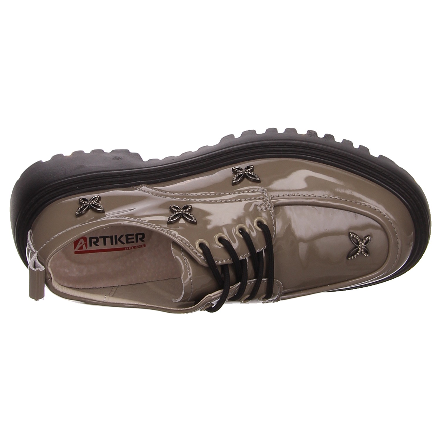 HBH Schnürschuhe taupe grau