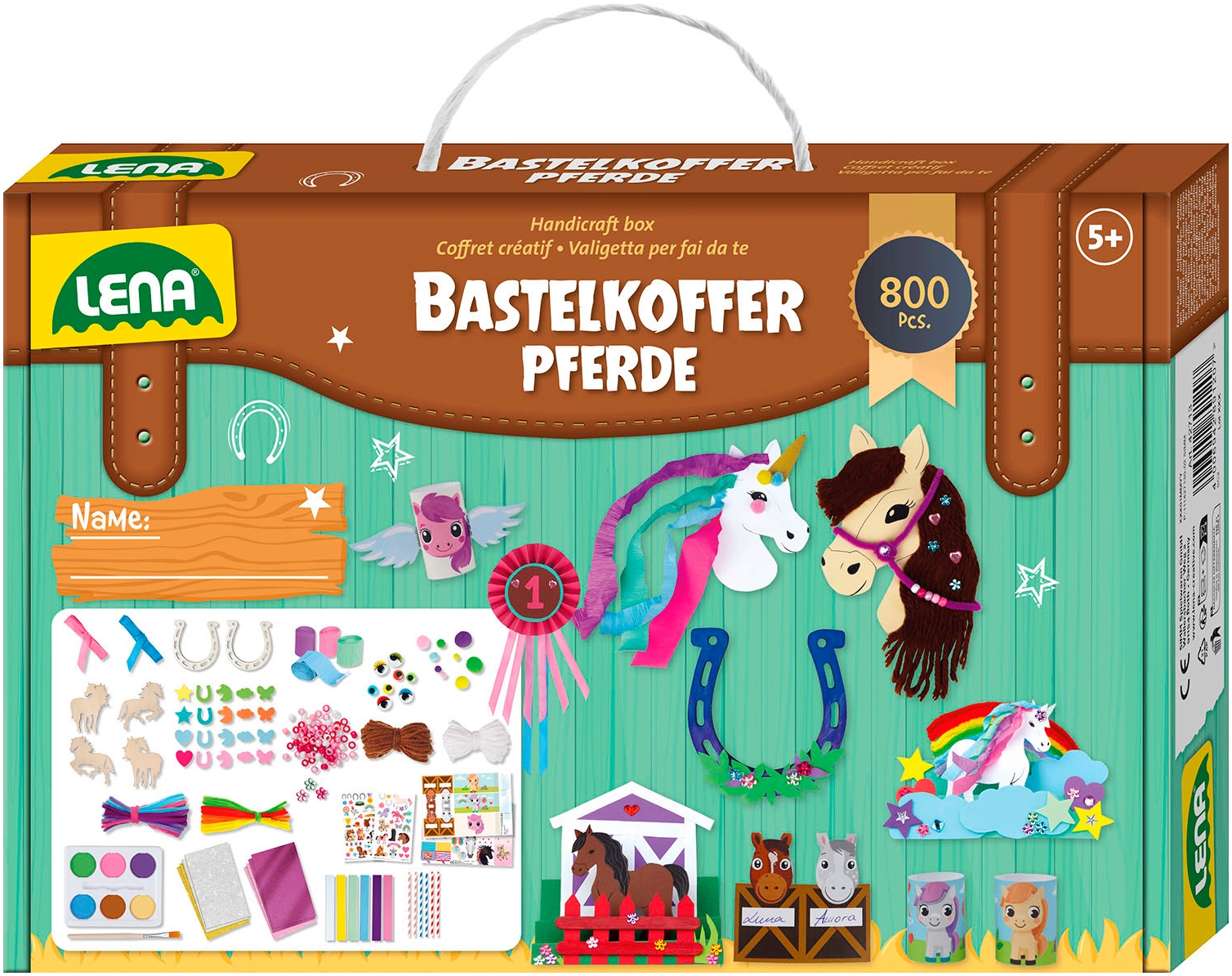 Lena® Kreativset »Bastelkoffer Pferde, Premium«