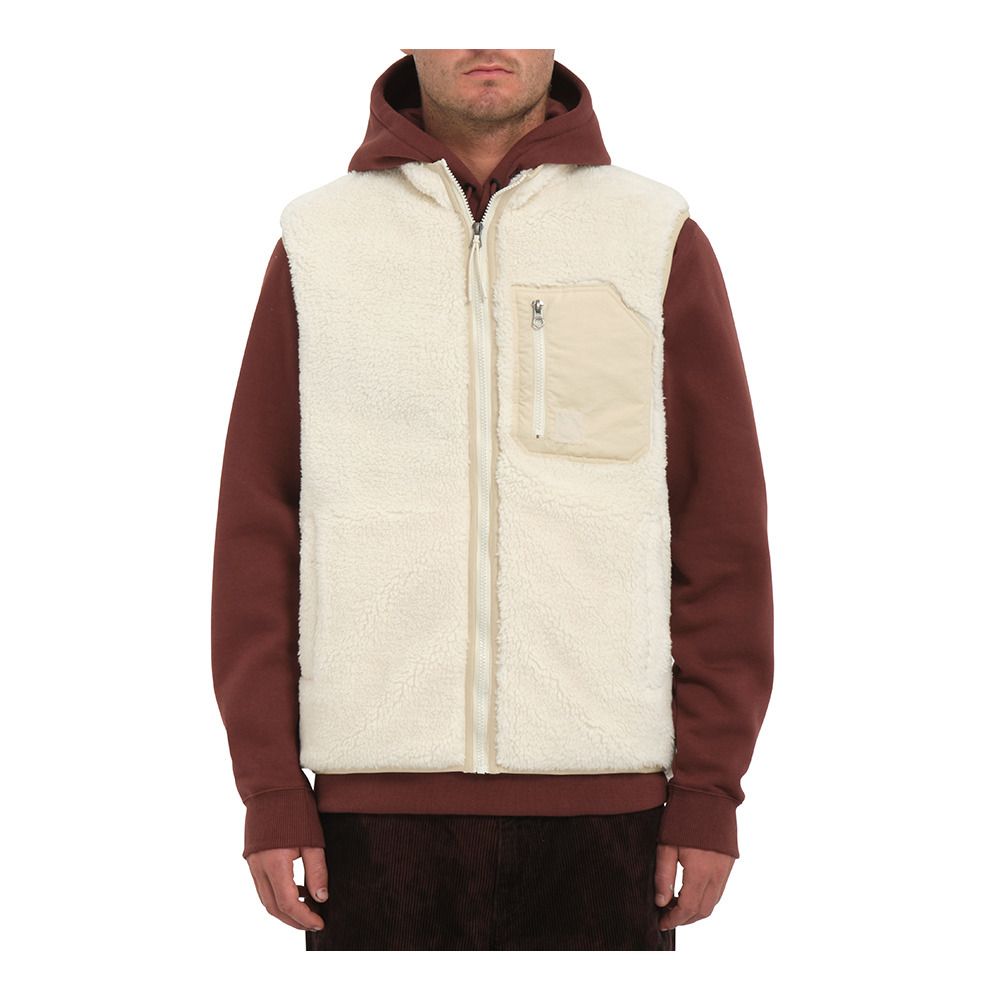 Volcom MUZZER FUZZAR - Polaire Homme dirty white
