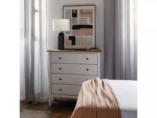 Commode 4 Tiroirs en Bois 