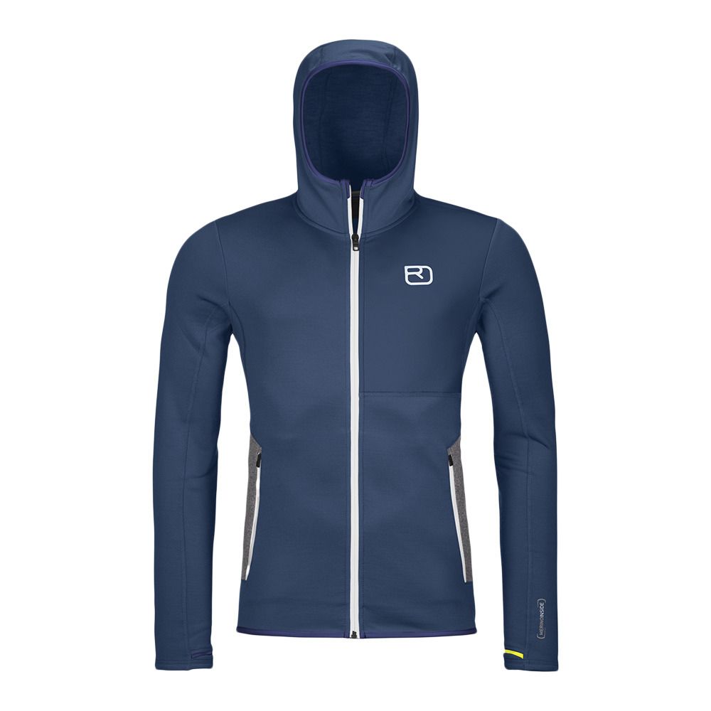 Ortovox FLEECE HOODY - Polaire Homme deep ocean