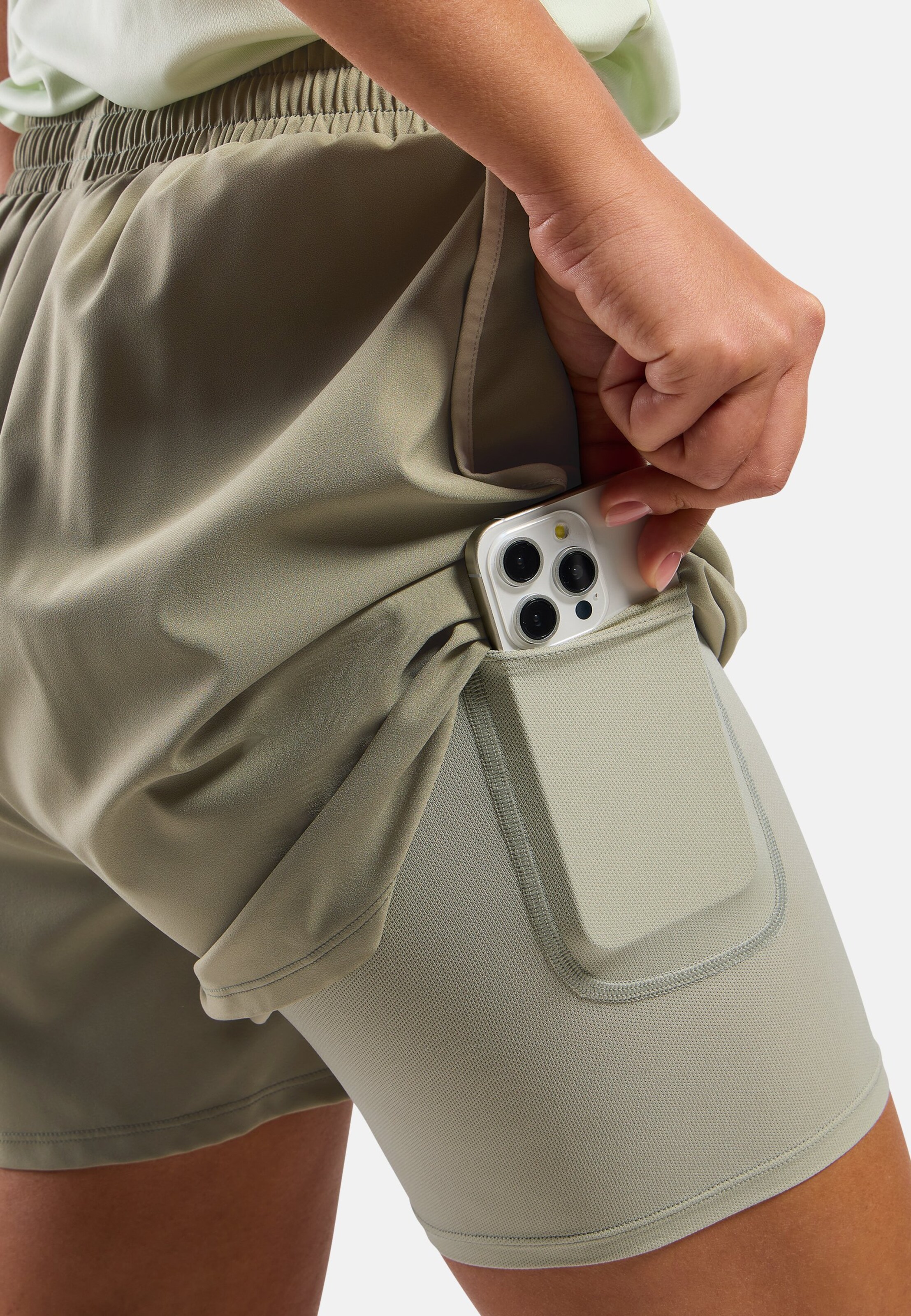 Essentials 4 Inch 2-in-1-Laufshorts 2.0 in vetiver - agate gray