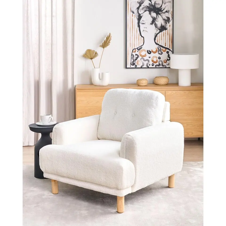 TUVE - Fauteuil - Wit - Bouclé