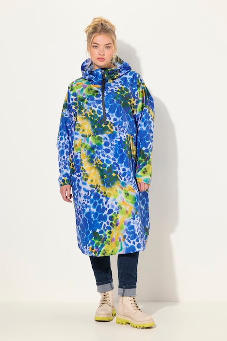 Funktions-Regencape, Unisex, Print, Kapuze