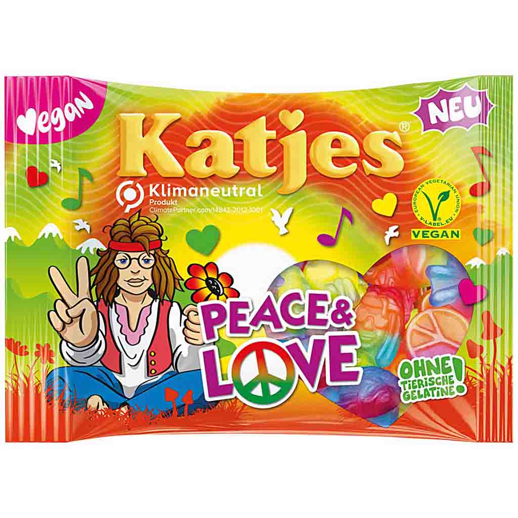 Katjes Fruchtgummi Peace & Love 175g MHD:30.11.25