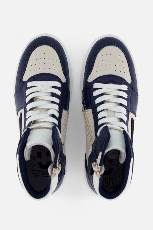 Muyters hoge Sneakers blauw Leer