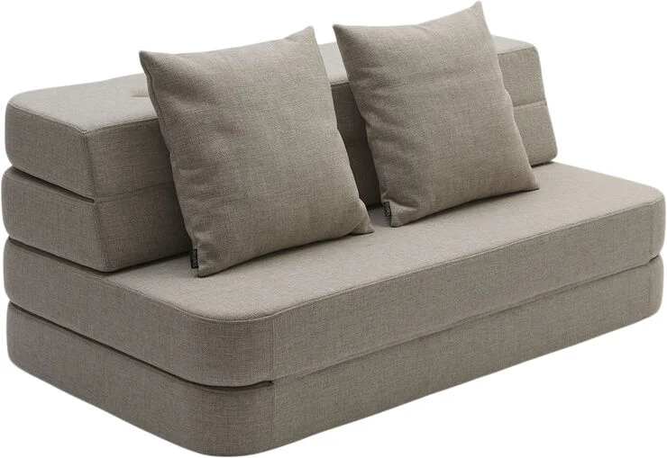 by KlipKlap KK 3 fold sofa XL soft 140 cm Beige m. sand