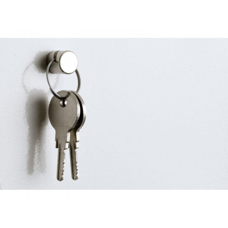 Rundmagnet mit Schlitz, Neodym, silber