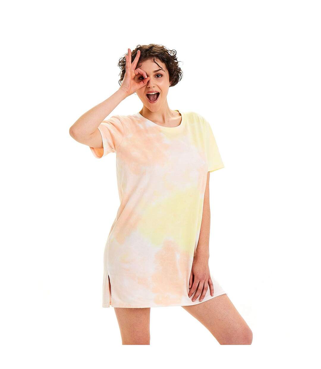 Big tee en coton bio imprimé tie & dye Woodstock