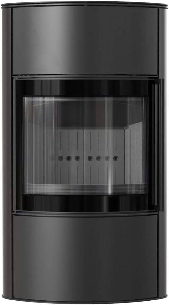 Kaminofen Stahl KRATKI Bjorn Hoch 10 kW Ø 150 schwarz Verkleidung mit Türfeder