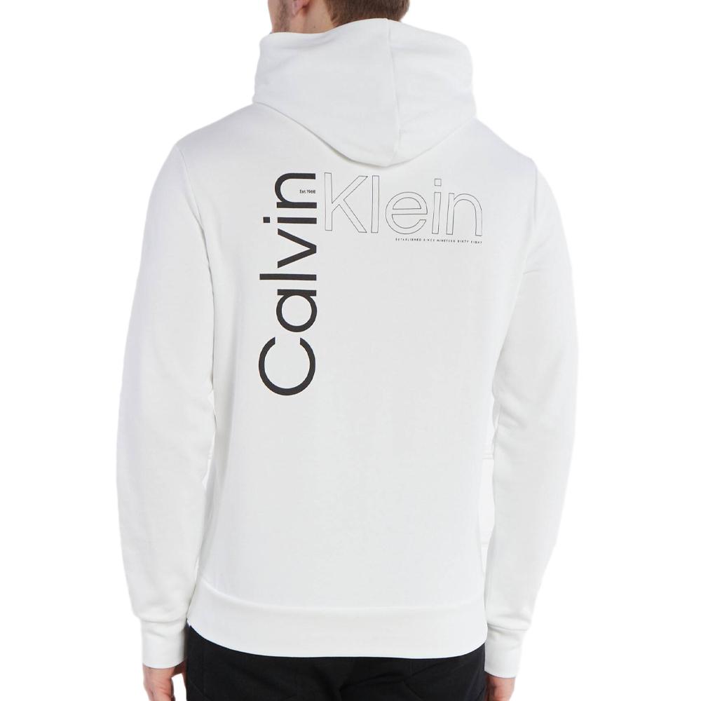 Calvin Klein Jeans Sweat à Capuche Blanc Homme Calvin Klein Jeans Angled