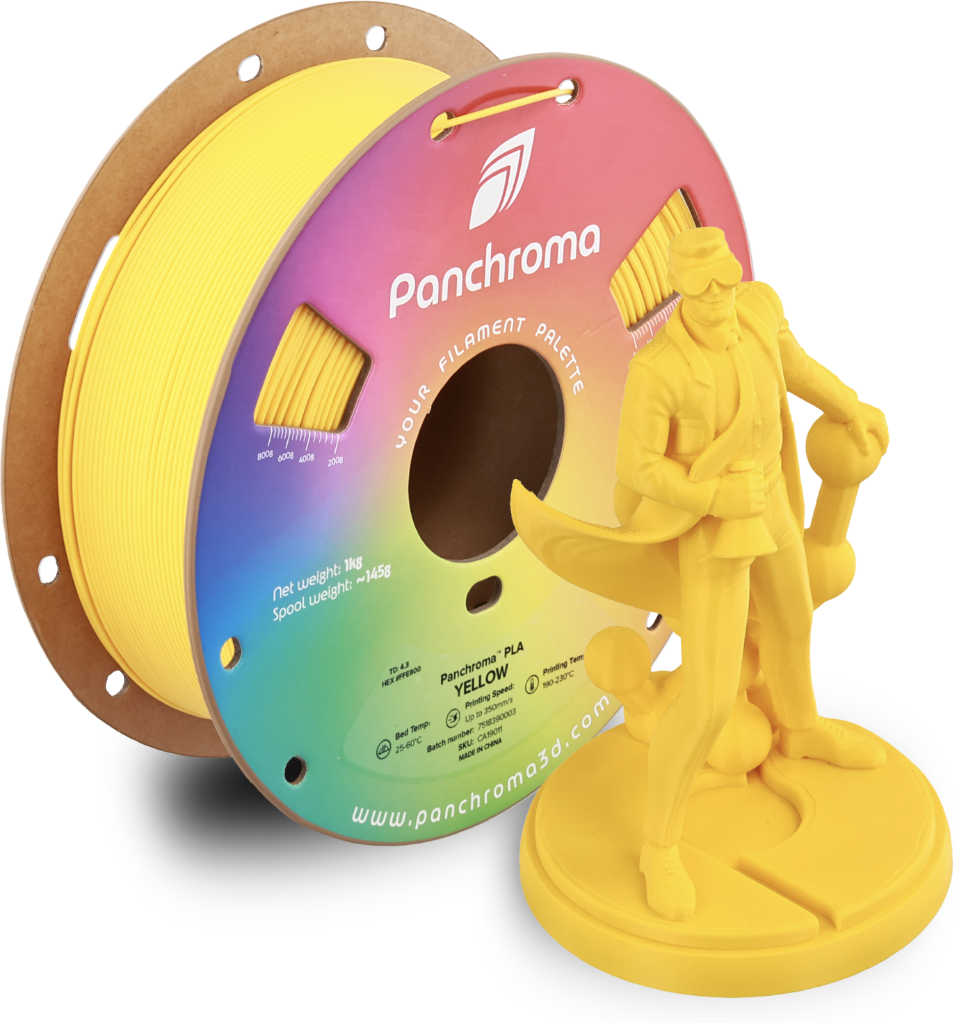 Polymaker  Panchroma™ PLA Yellow, 1,75 mm / 1000 g    High-Speed Filament in Yellow