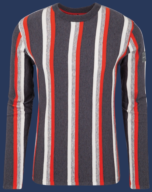 Herren Pullover 010 KoNitF, Anthracite/Red