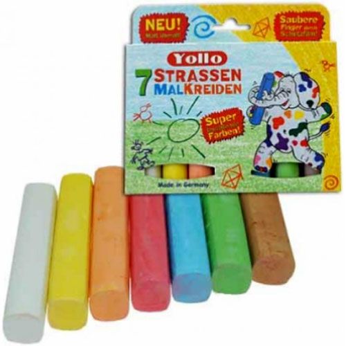 Ecologisch stoepkrijt - 7 kleuren A190675