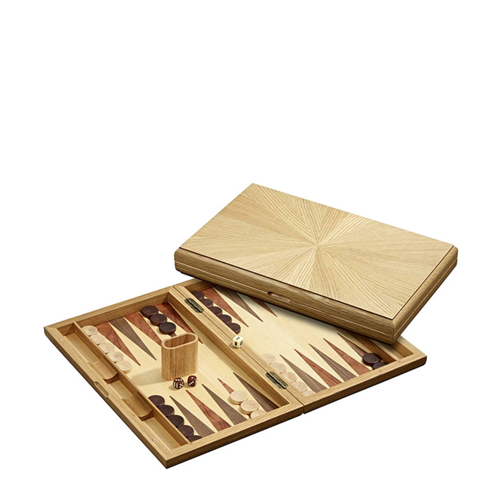 Backgammon Milos groot magnetisch 49x30cm Backgammon Milos magnetisch groot (49x30 cm)