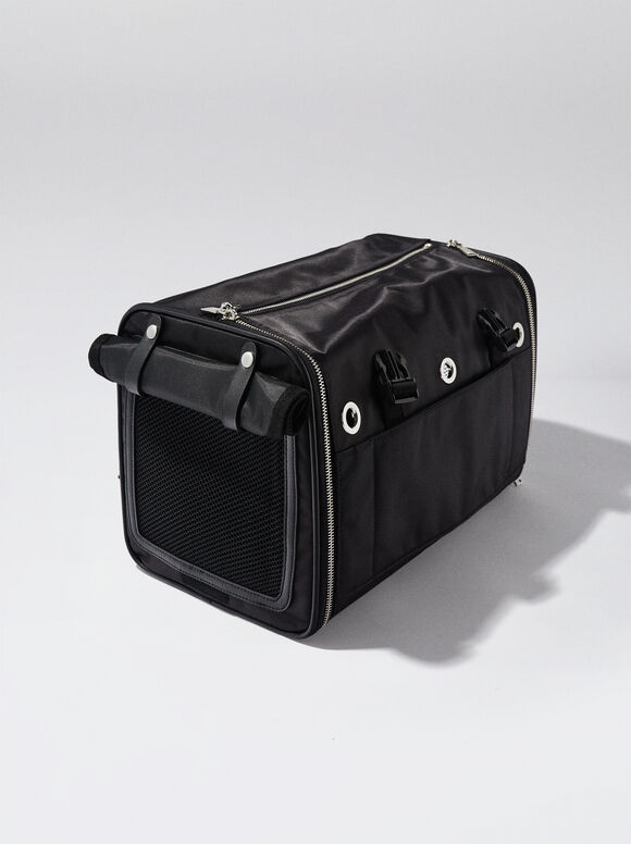 Transportadora para animais de estimação personalizável - Preta