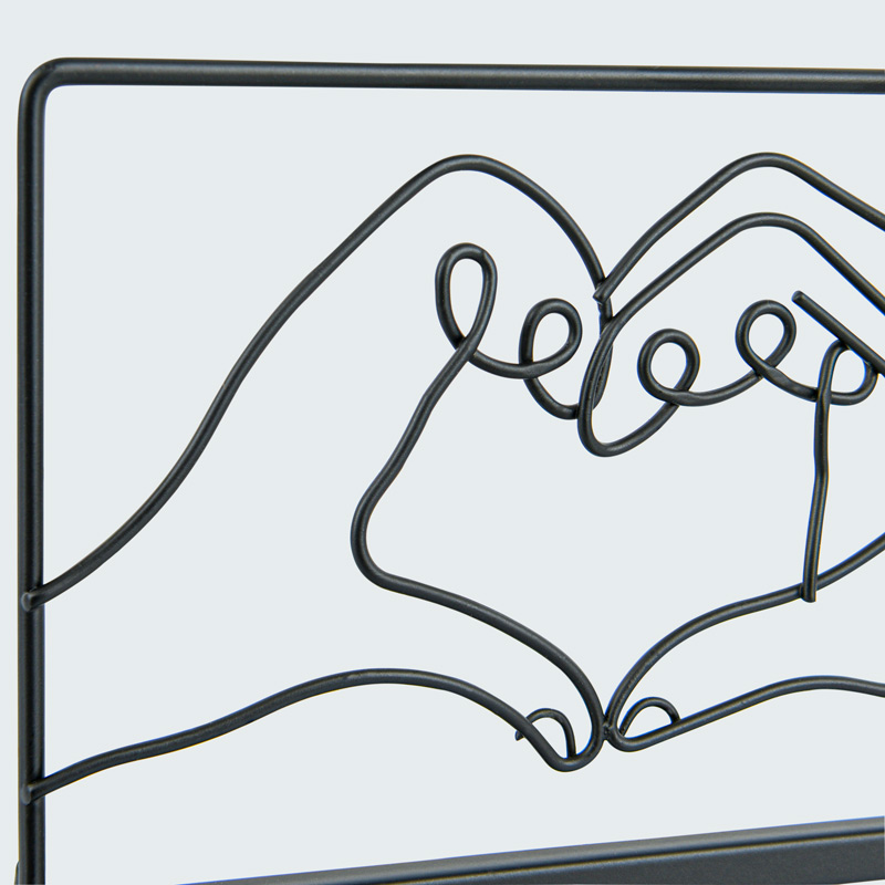 Cadre photo 'Love' en métal noir