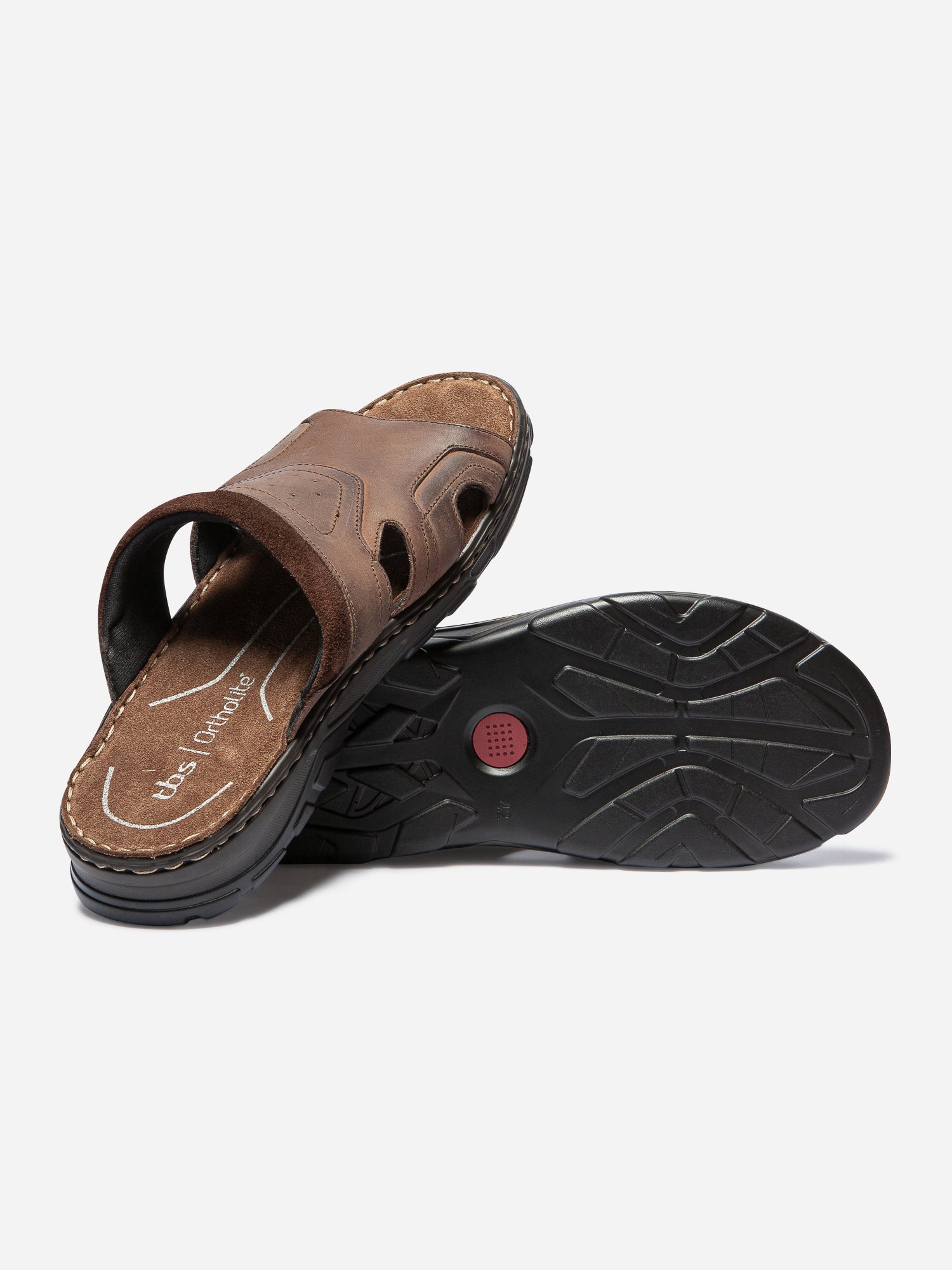 Mules Homme Dessus Cuir Marron