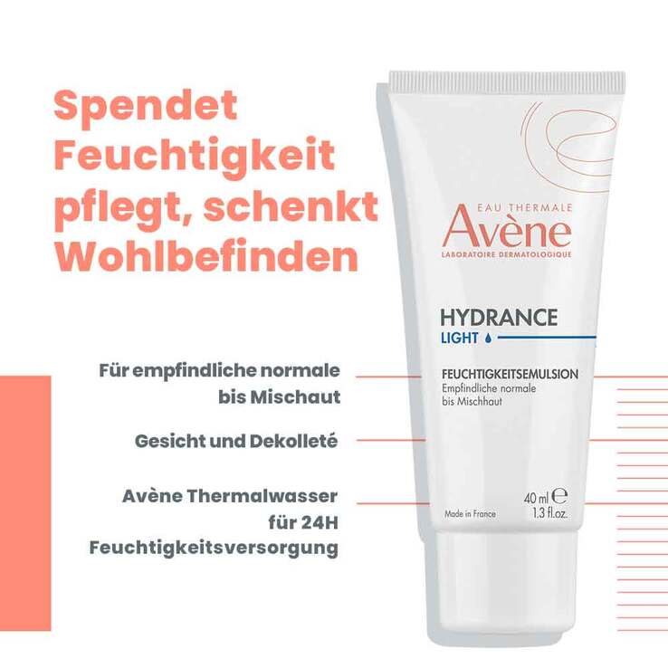 Avene Hydrance leicht Feuchtigkeitsemulsion , 2x40 ml