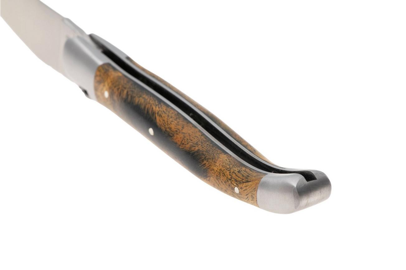 Laguiole en Aubrac Pistachio Cheesewood, Matt Bolster, zakmes, 12 cm