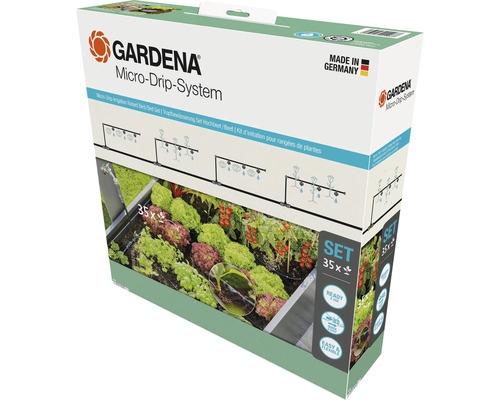 GARDENA Micro-Drip Startset bewateringsset voor verhoogde bedden/tuinbedden (voor maximaal 35 planten)