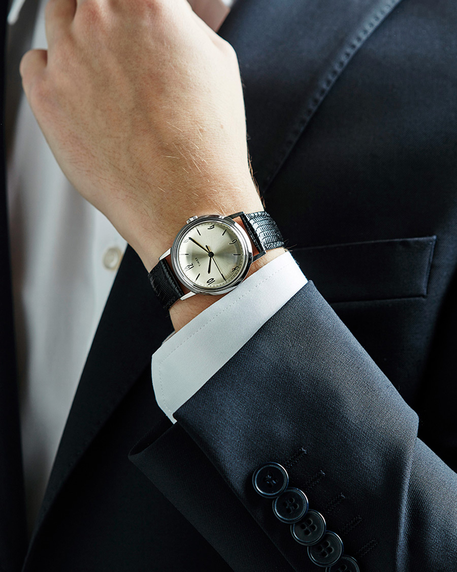 Timex Marlin 1960s Silver Sunray