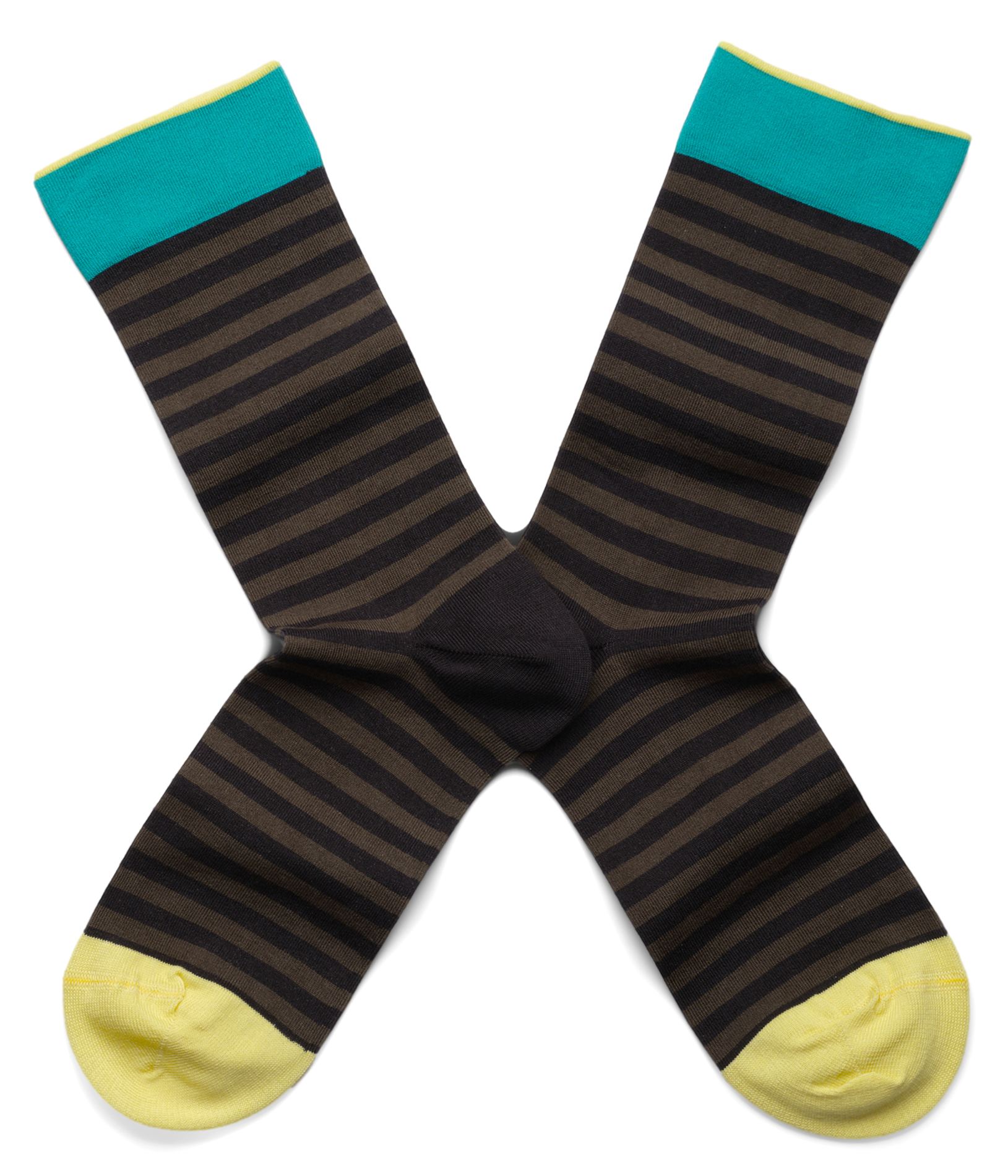 Chaussettes à rayures en coton mélangé | Multicolore