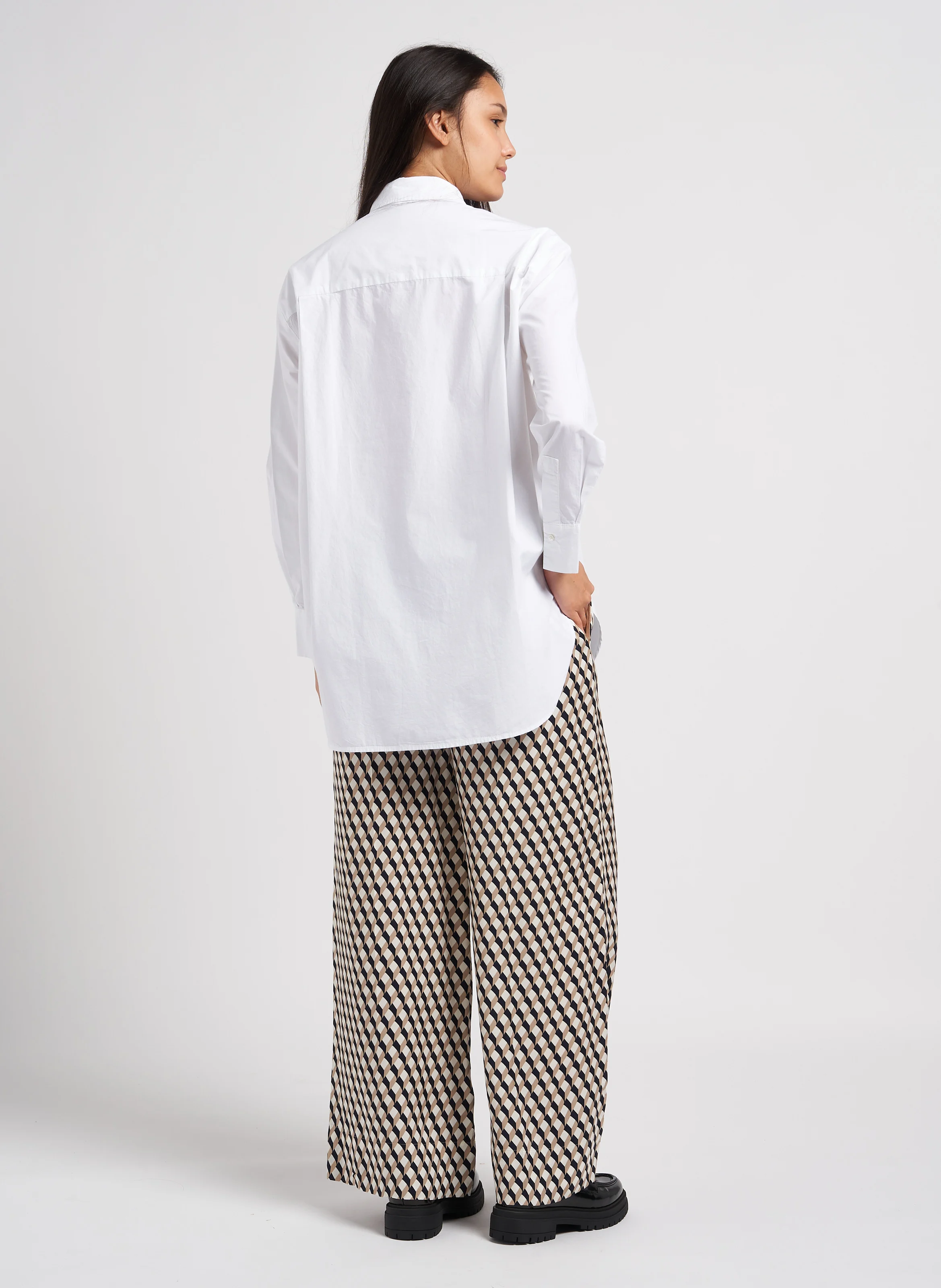 Chemise col classique en coton | Blanc