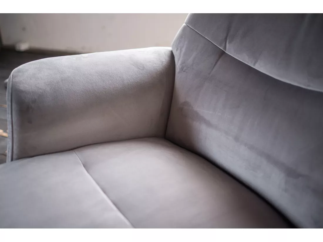 Fauteuil - gris pierre Velours - TOSAR