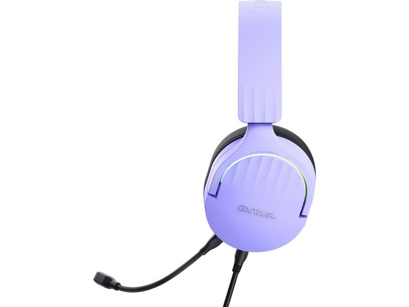 Trust Headset GXT 490 FAYZO Schwarz/Violett Leistungsstarkes ohrumschliessendes 7.1 USB-Gaming-Headset für ein immersives Gaming-Erlebnis