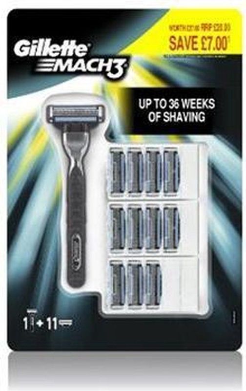 Gillette - Mach3 Scheerapparaat - Vervangende Messjes 12 st