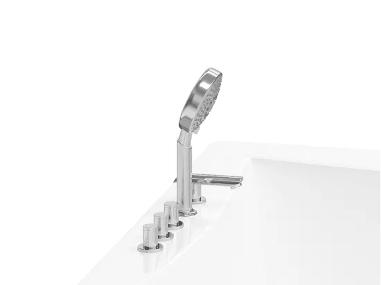Baignoire balnéo d'angle AGYNESS - 263L - 135*135*57 cm