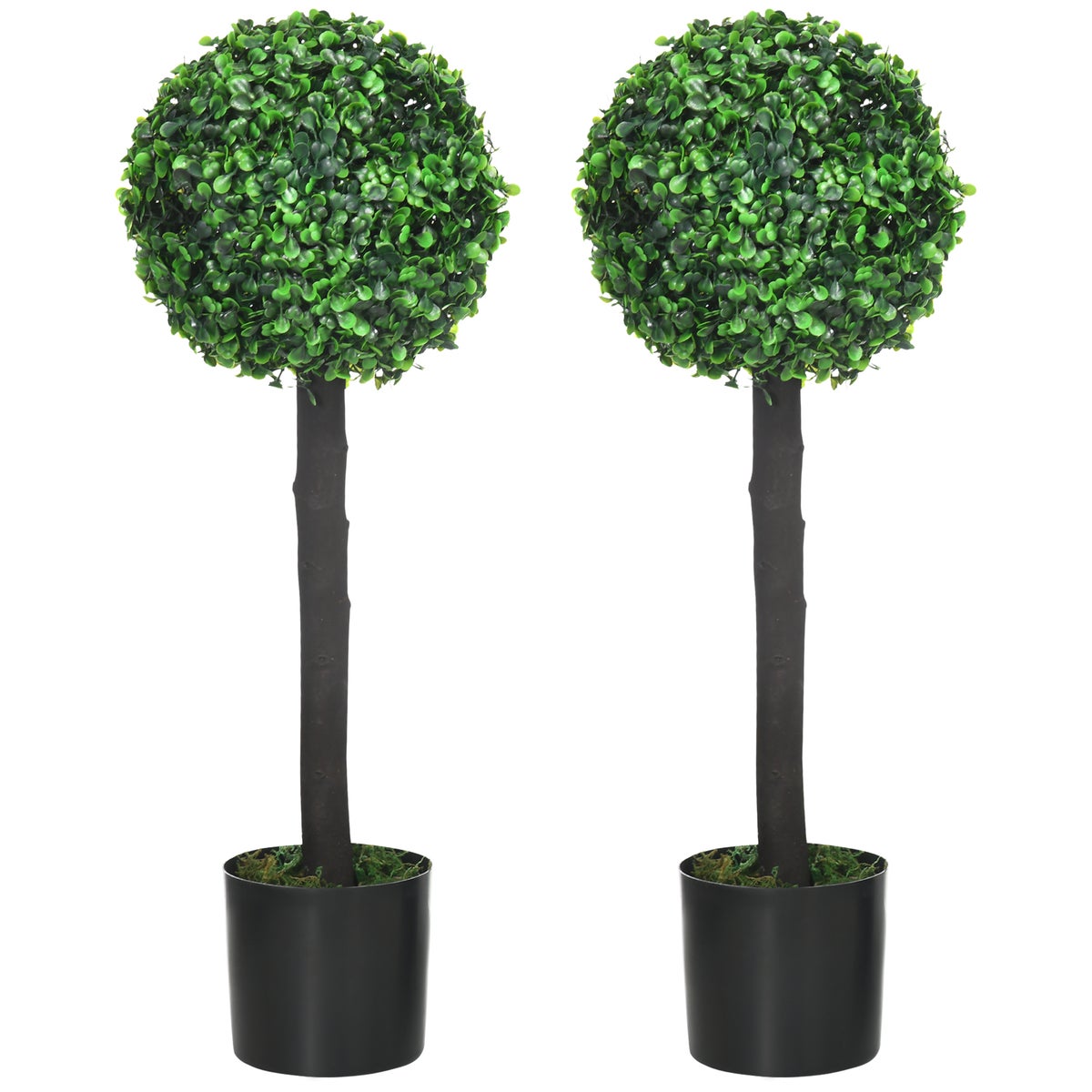 HOMCOM, Kunstplanten, Kamerplant, 20L x 20B x 60H cm, PEVA, Groen