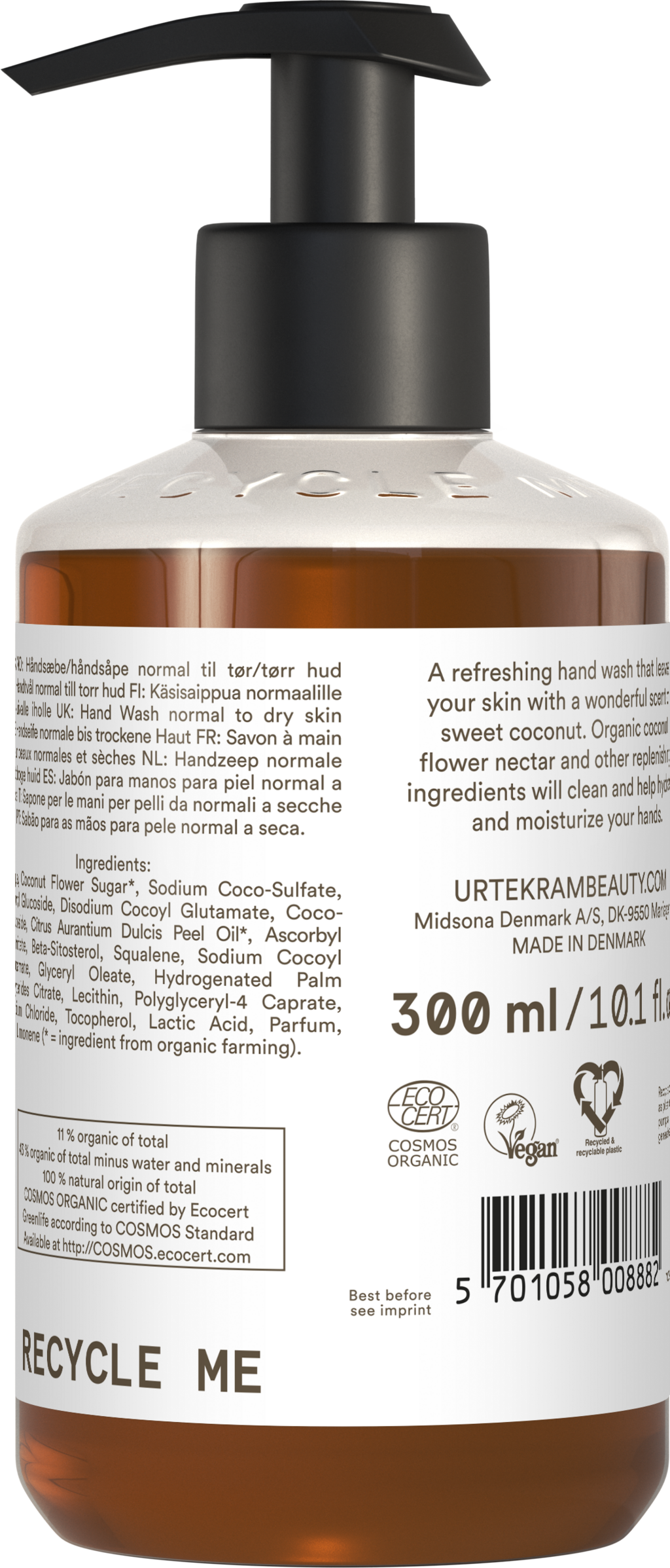 URTEKRAM  Coconut Hand Wash, 300 ml
