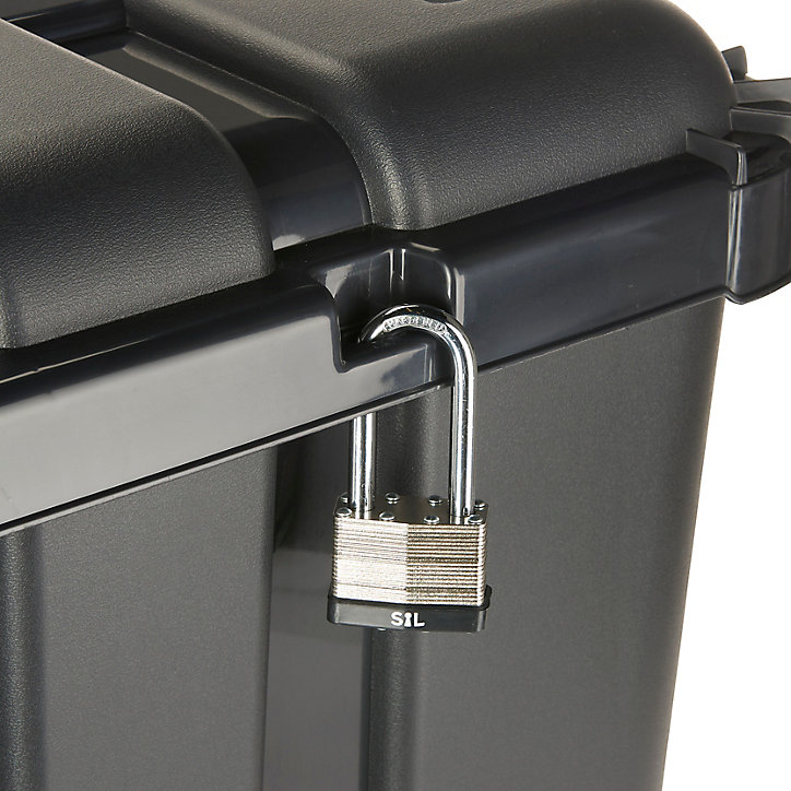 Malle de rangement 49L Skyda Form noir et jaune avec couvercles