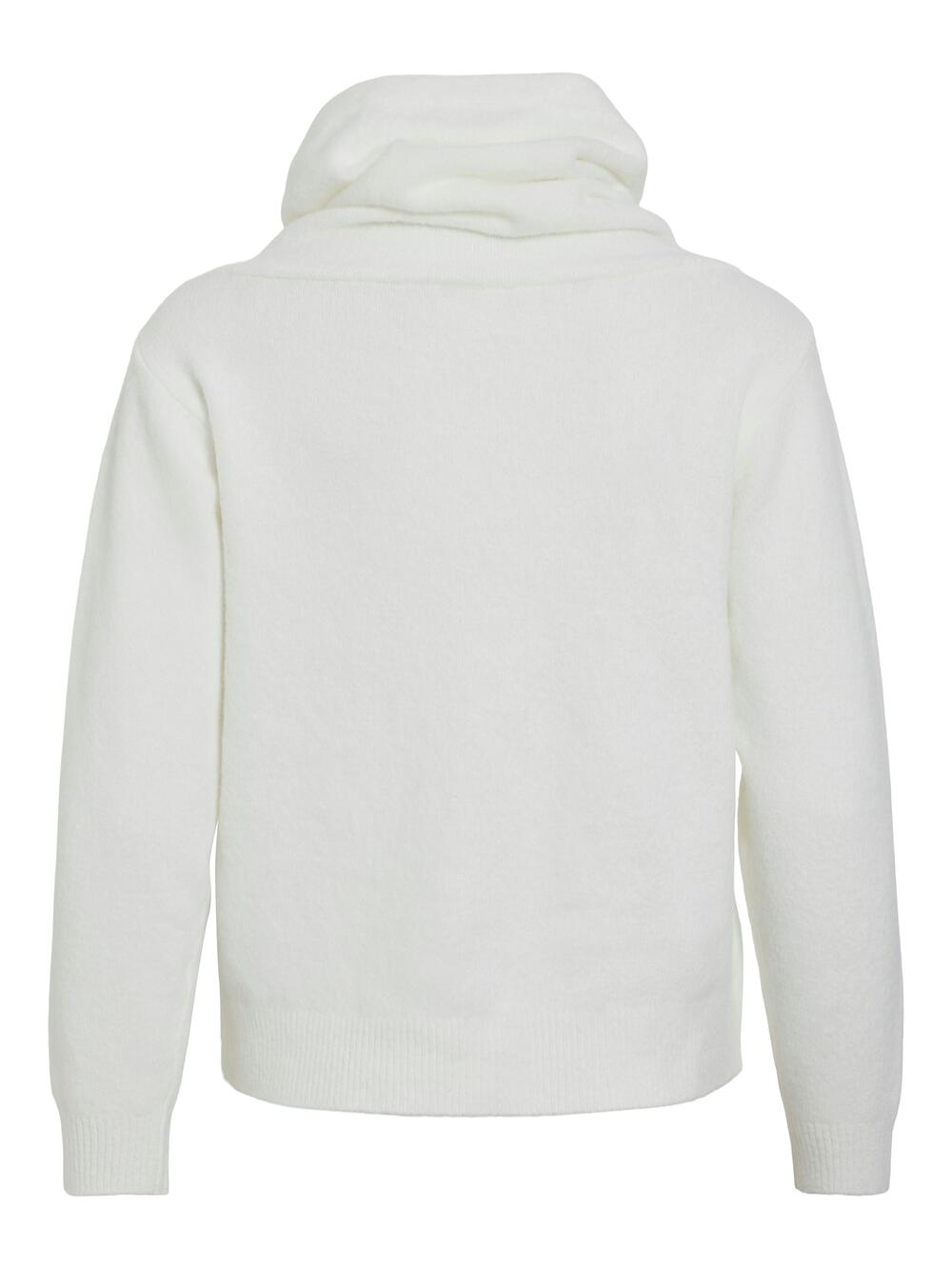 Vila  Vikenya L/S Off Shoulder striktrøje - Cloud Dancer