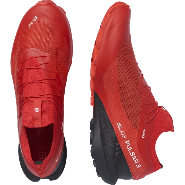 S/LAB PULSAR 3  Chaussures de trail running unisexes FieryRed/FieryRed/Black