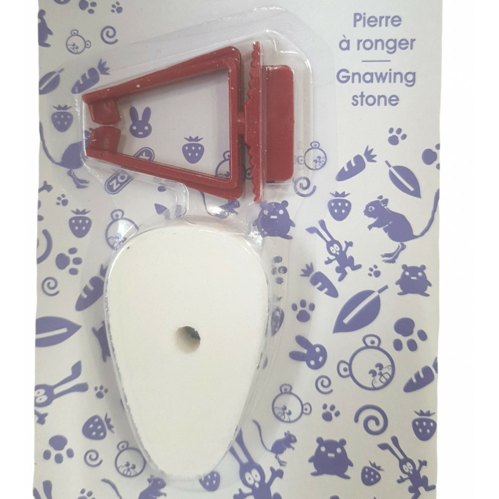 Pierre à ronger forme carotte 40 g pour rongeurs