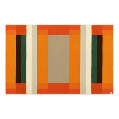 Lammwolldecke Bauhausstil, Orange