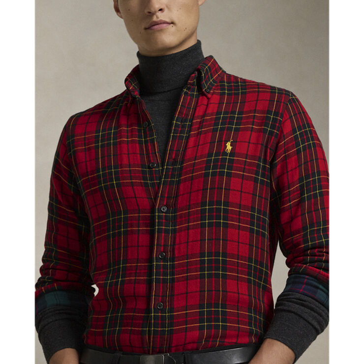 Polo Ralph Lauren Custom Fit Plaid Double-Faced Shirt 6499 red/black multi